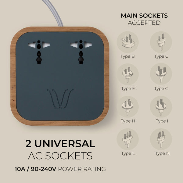 Wireless Charger
Description
Crafted with precious walnut wood, the Woodie Hub charges  6 devices in one with style and elegance. Just place your Qi-compatible smartphone Woodie Hub – Espresso Pill
