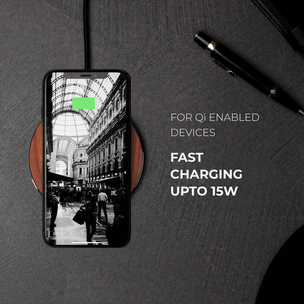 Description
The Solo fast wireless charger is the simplest and coolest way to charge your smartphone without cables. Just connect the solo to a laptop oSolo Wireless Charger – Rosewood