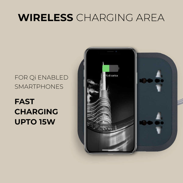 Wireless Charger





Description
Crafted using super-sturdy aluminum, the Woodie Hub charges 6 devices in one with style and elegance. Just place your Qi-compatible smartphone on tWoodie Hub – Dark Rise