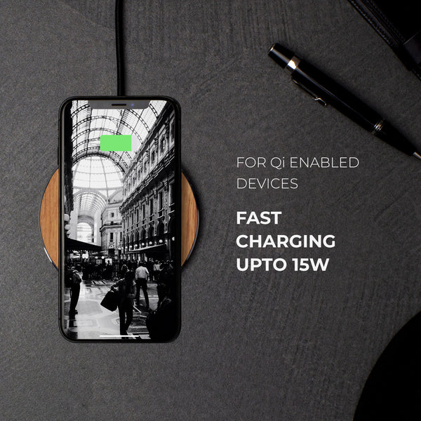 













Description





The Solo fast wireless charger is the simplest and coolest way to charge your smartphone without cables. Just connect the solo to a laSolo Wireless Charger – Teak